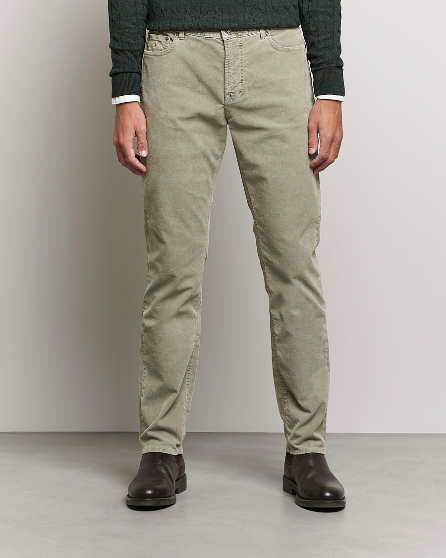 Men | Trousers | Morris | James Corduroy 5-Pocket Pants Khaki Grey