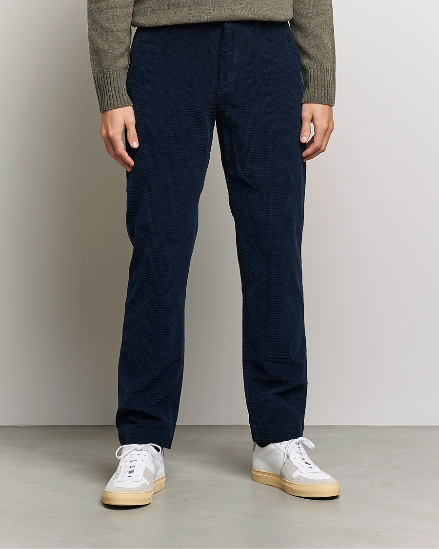 Men | Trousers | Morris | Criss Cuts Corduroy Slacks Blue