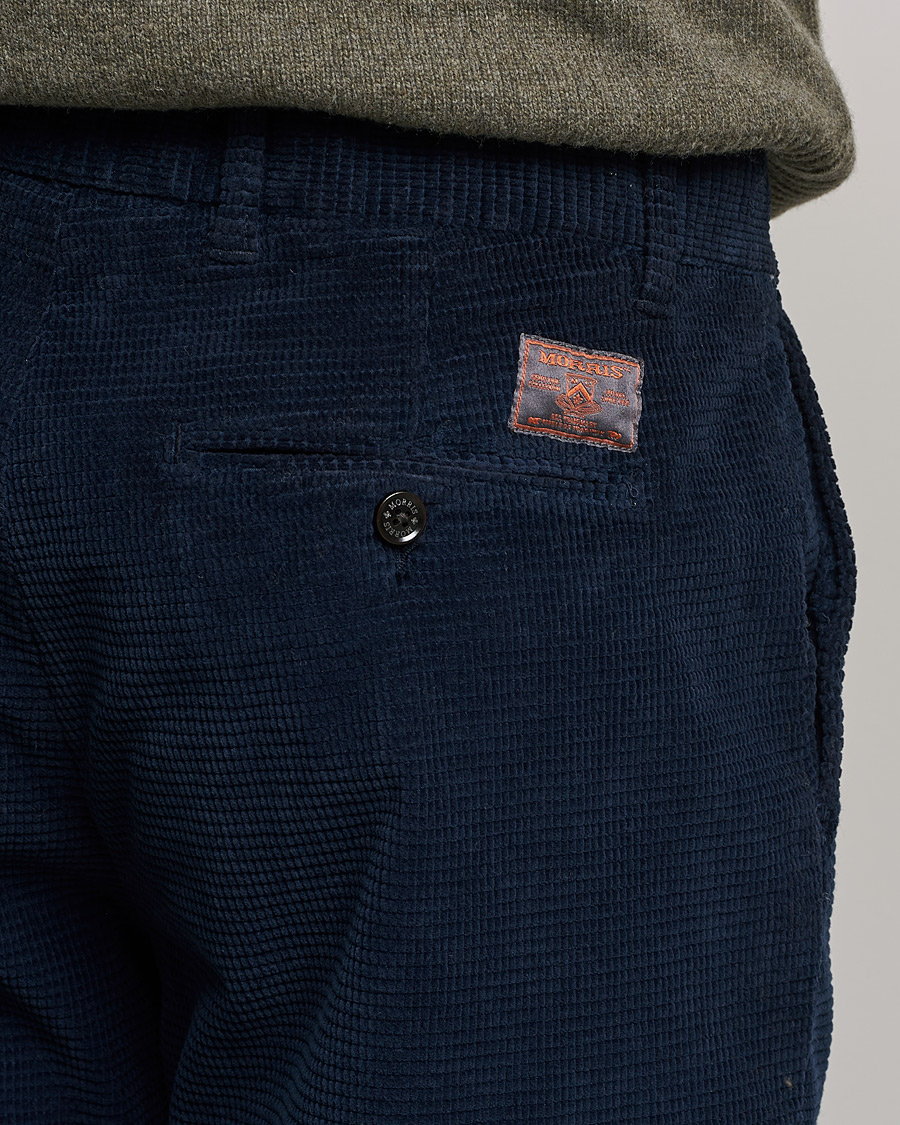 Men | Trousers | Morris | Criss Cuts Corduroy Slacks Blue