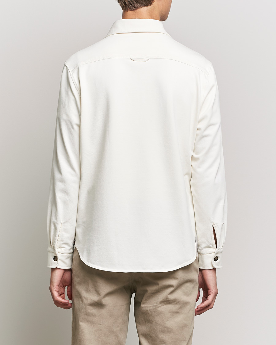 Men | Shirts | Morris | Cotton Jersey Overshirt Off White