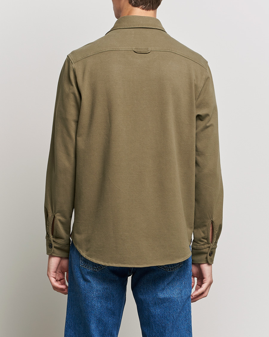 Men | Shirts | Morris | Cotton Jersey Overshirt Olive