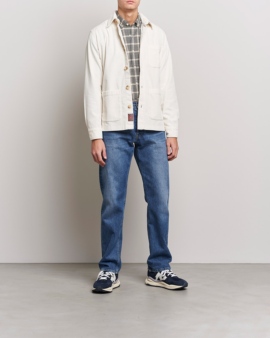Men | Shirts | Morris | Heaton Corduroy Shirt Jacket Off White
