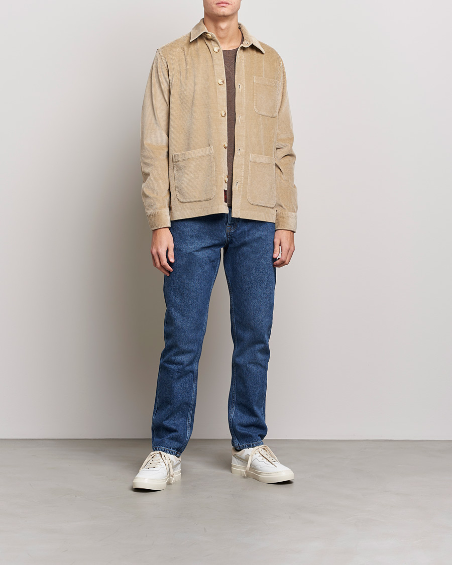 Men | Shirts | Morris | Heaton Corduroy Shirt Jacket Khaki