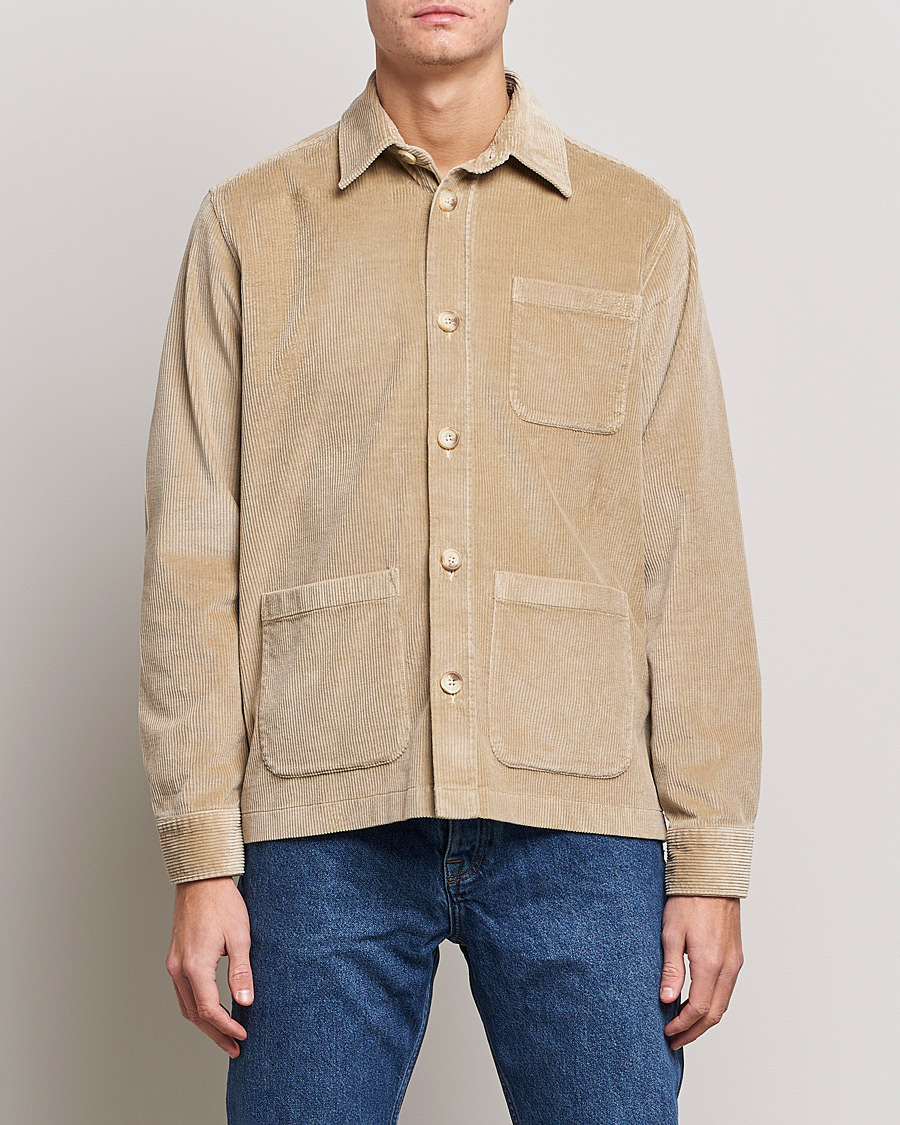 Men | Shirt Jackets | Morris | Heaton Corduroy Shirt Jacket Khaki