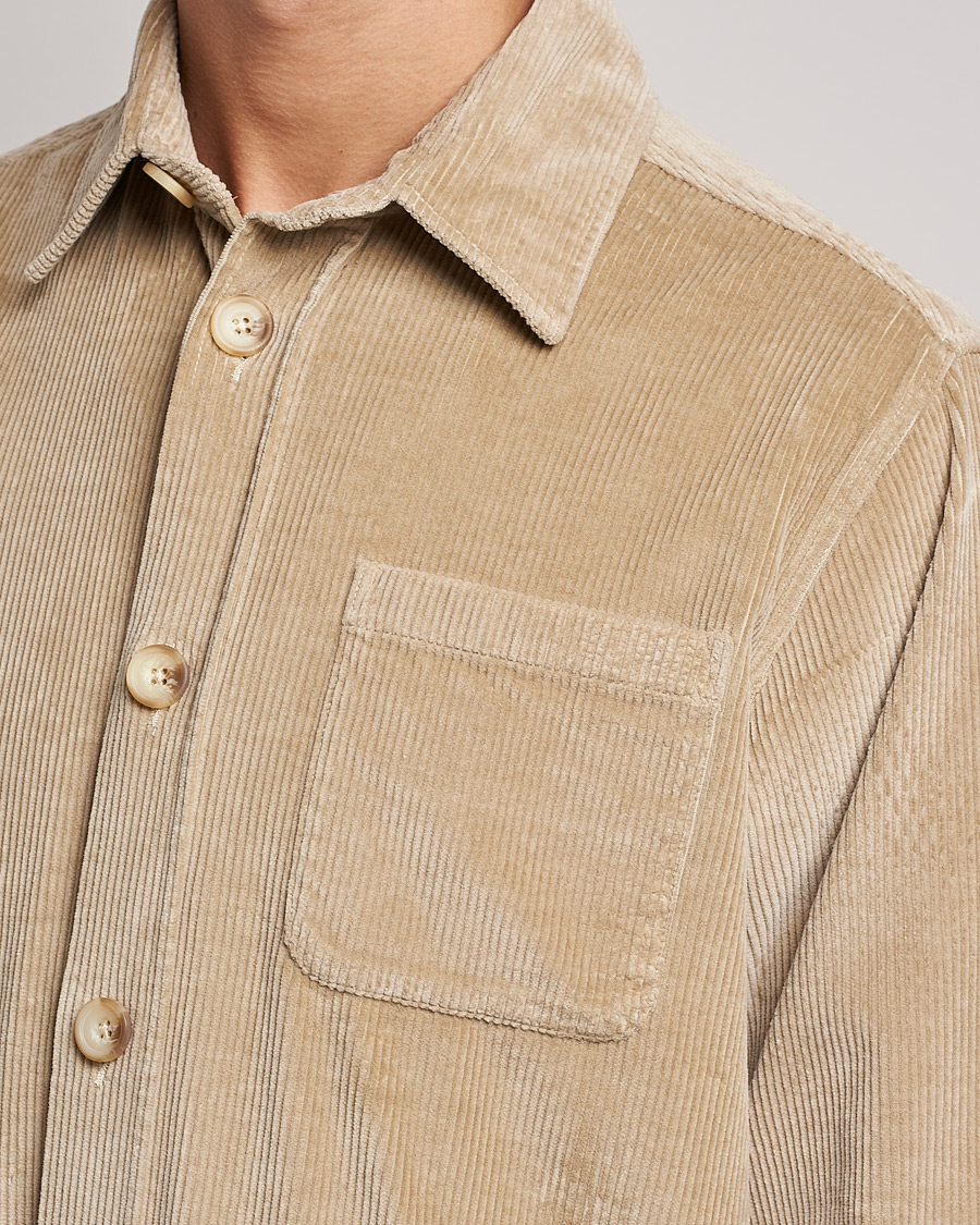 Men | Shirts | Morris | Heaton Corduroy Shirt Jacket Khaki