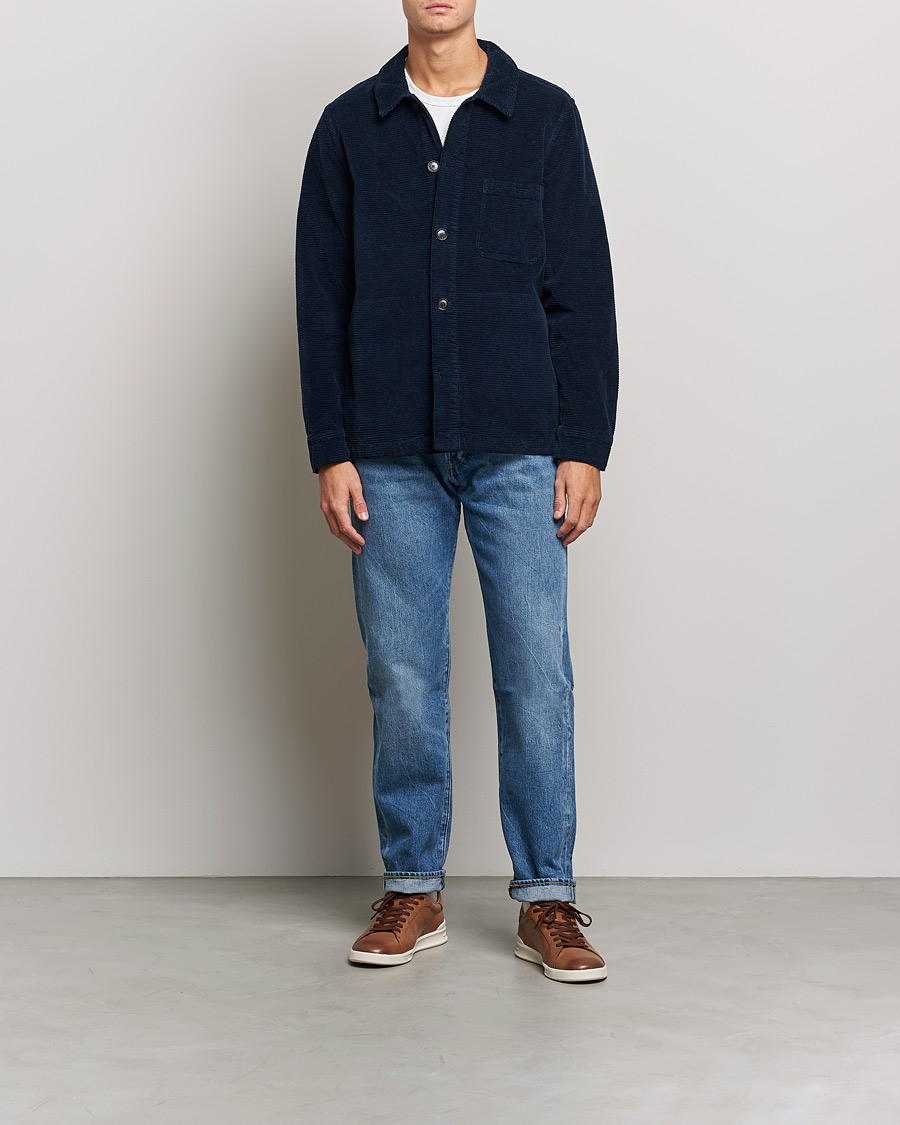 Men |  | Morris | Criss Cuts Corduroy Shirt Jacket Blue