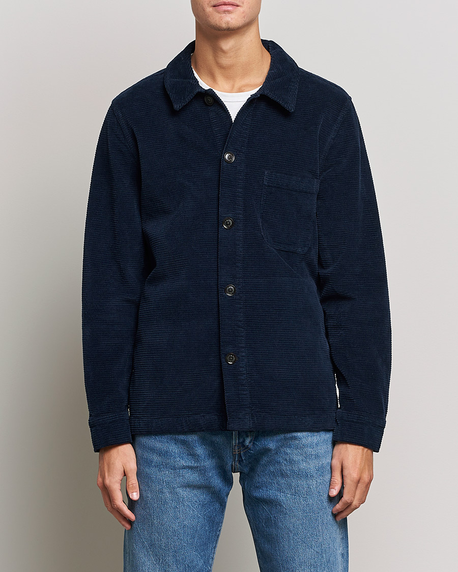 Men | Shirt Jackets | Morris | Criss Cuts Corduroy Shirt Jacket Blue