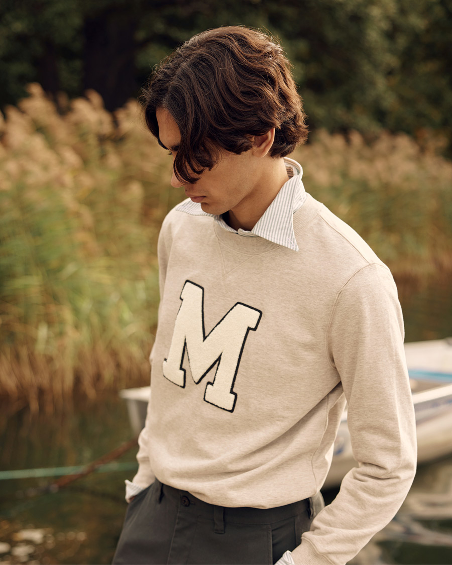Men | Sweaters & Knitwear | Morris | Leoni Logo Sweatshirt Khaki