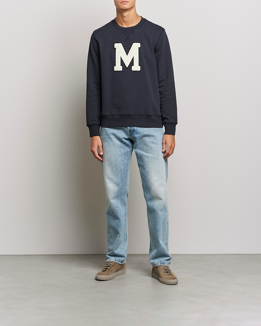 Men | Sweaters & Knitwear | Morris | Leoni Logo Sweatshirt Old Blue