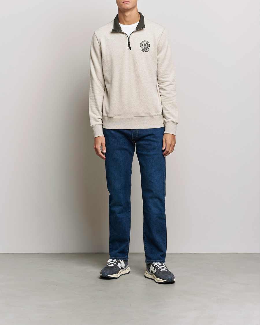 Men |  | Morris | Dante Half Zip Sweatshirt Khaki