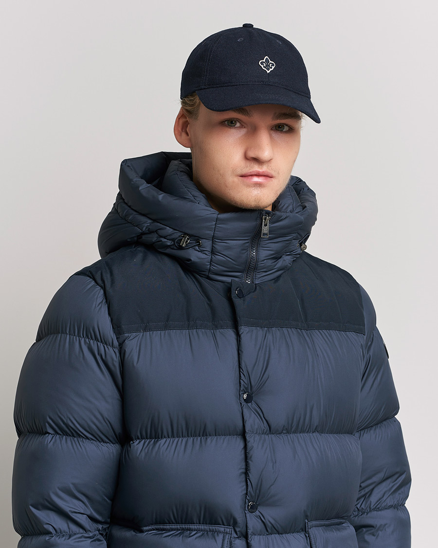 Men | Morris Archie Flannel Felt Cap Navy | Morris | Archie Flannel Felt Cap Navy