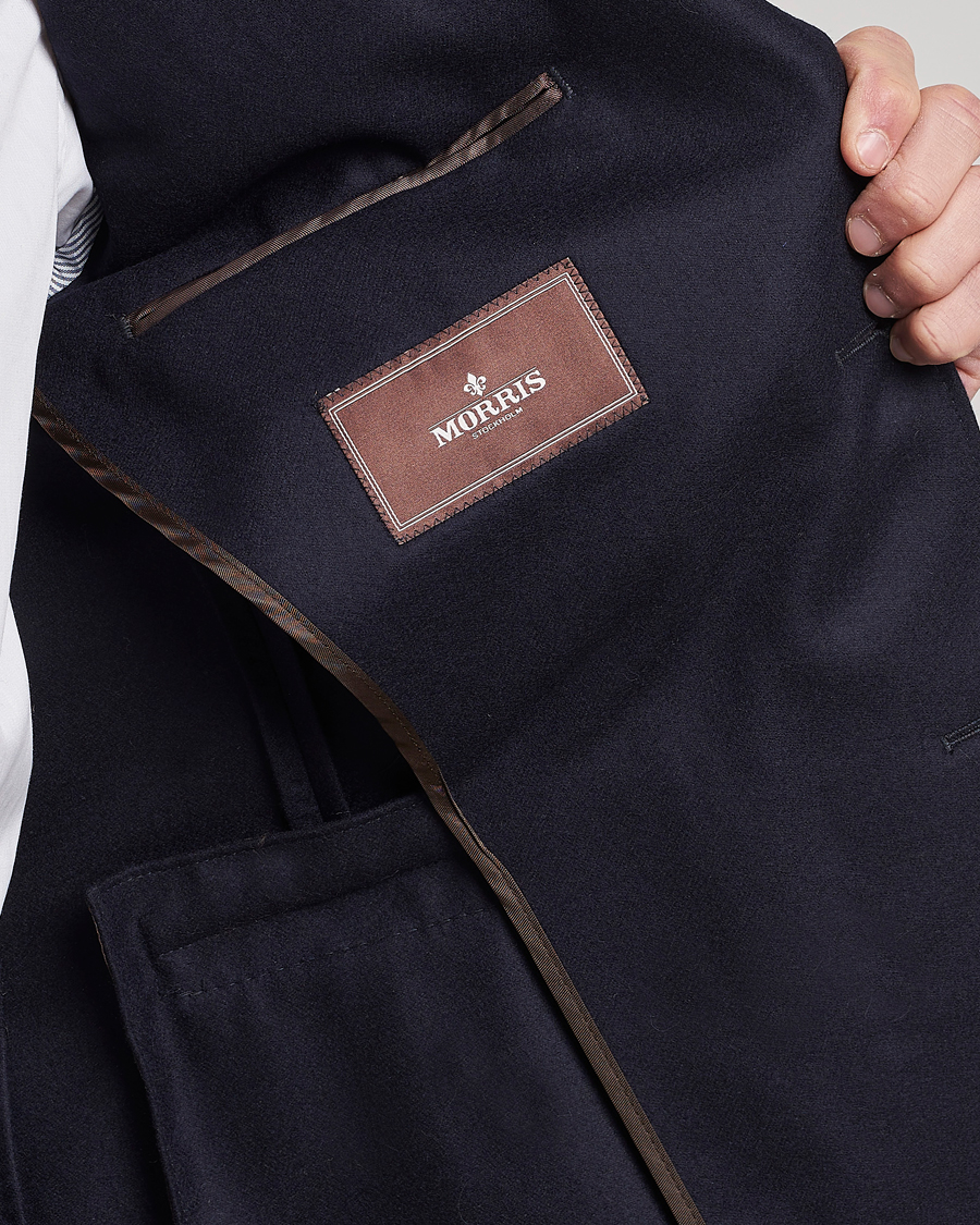Men | Blazers | Morris Heritage | Keith Flannel Suit Blazer Navy