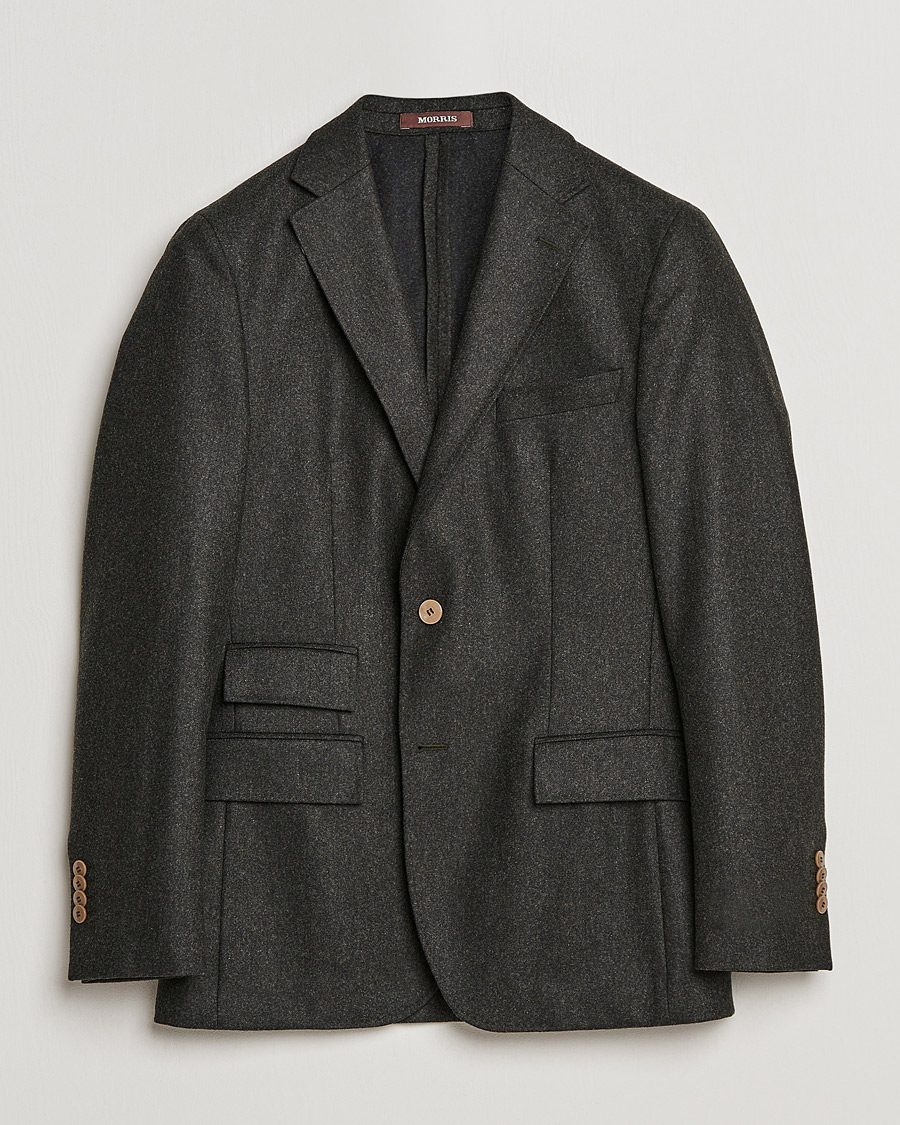 Men | Blazers | Morris Heritage | Keith Flannel Suit Blazer Green