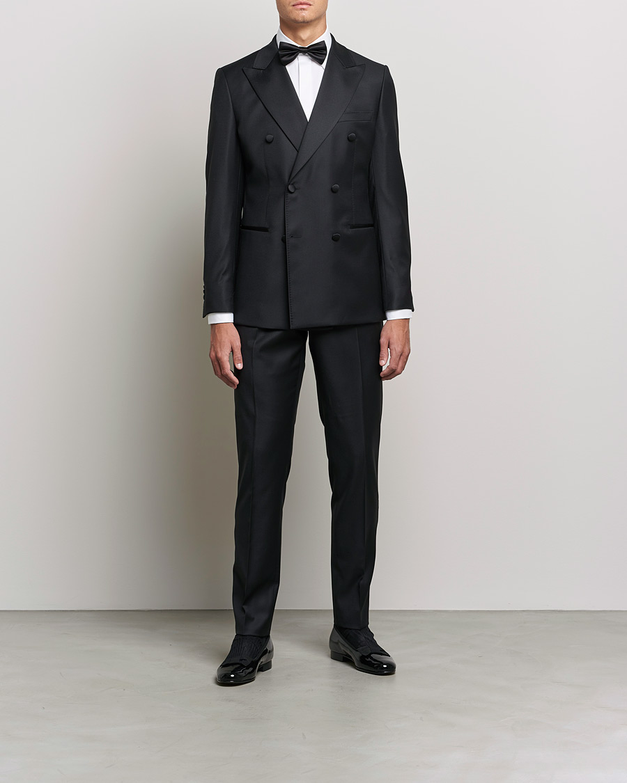 Men |  | Morris Heritage | Double Breasted Tuxedo Blazer Black