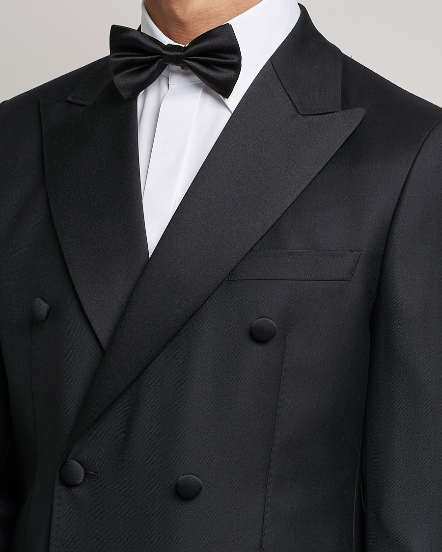 Men | Blazers | Morris Heritage | Double Breasted Tuxedo Blazer Black