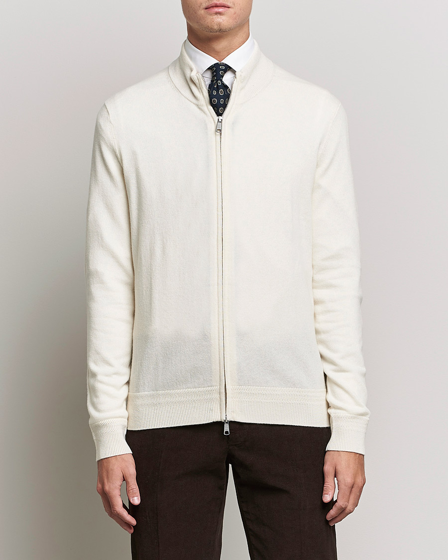 Men | Morris Heritage | Morris Heritage | Dalton Wool/Cashmere Full Zip  Off White