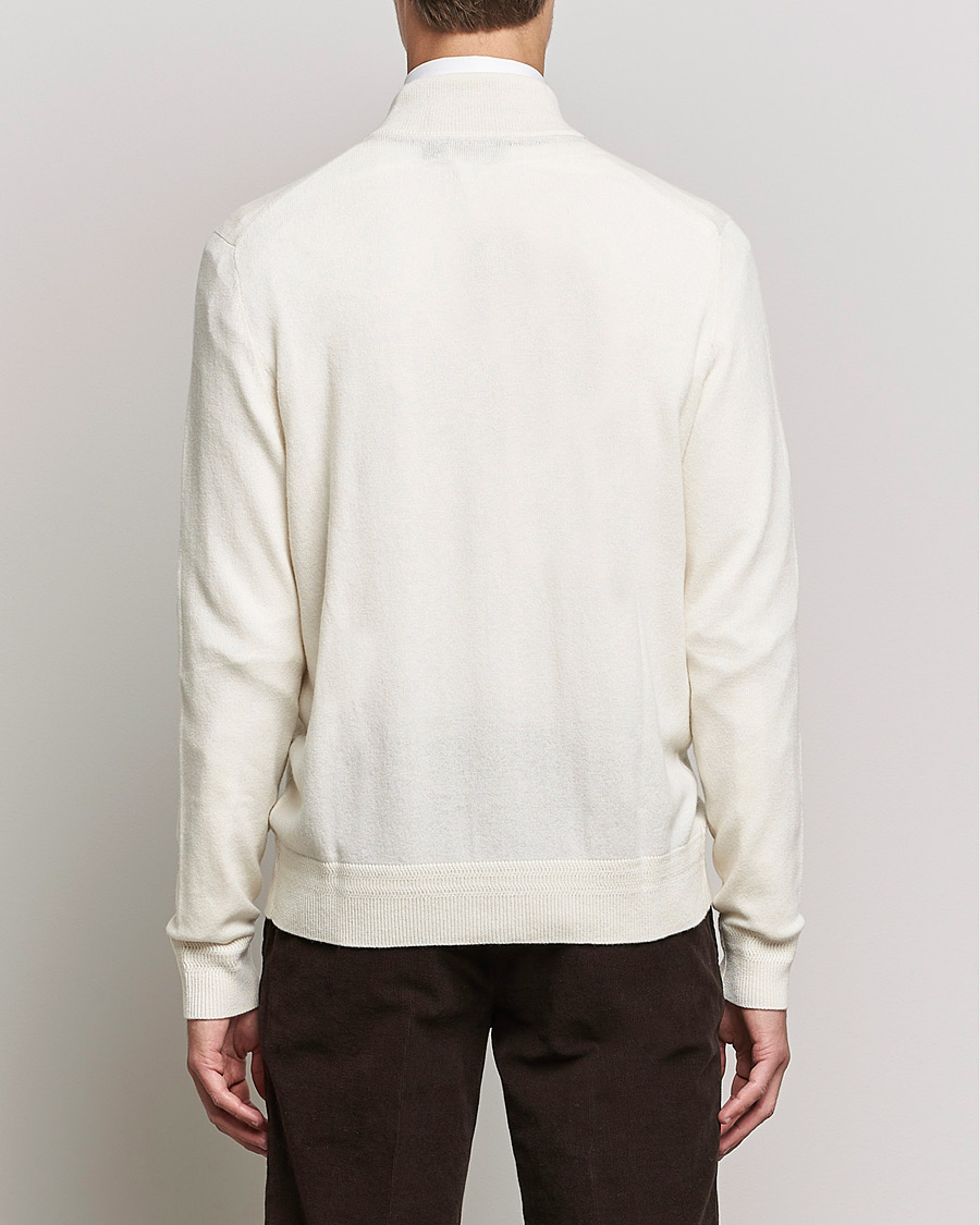 Men | Sweaters & Knitwear | Morris Heritage | Dalton Wool/Cashmere Full Zip  Off White