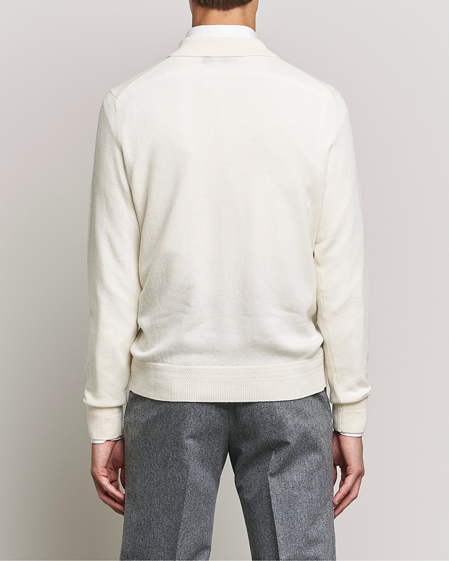 Men | Sweaters & Knitwear | Morris Heritage | Dalton Wool/Cashmere Polo Off White