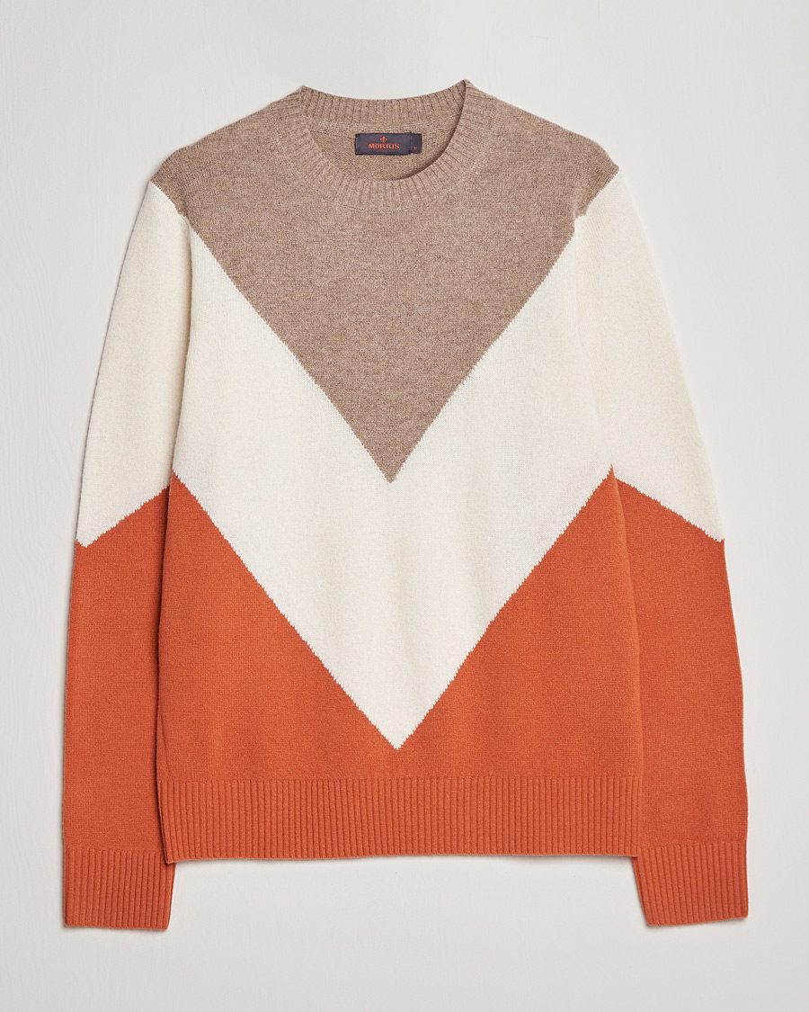 Men | Sweaters & Knitwear | Morris | Novello Crew Neck Orange