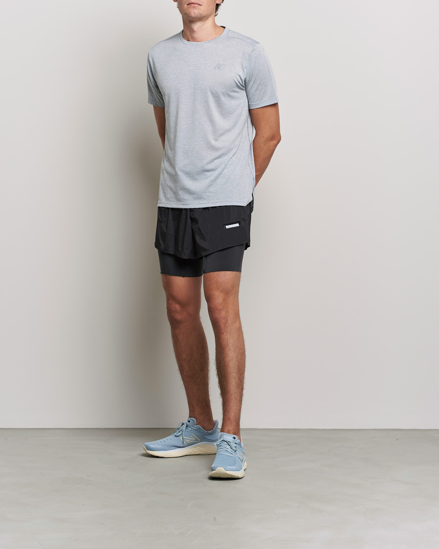 Men | T-Shirts | New Balance Running | Impact Run Short Sleeve T-Shirt Athletic Grey