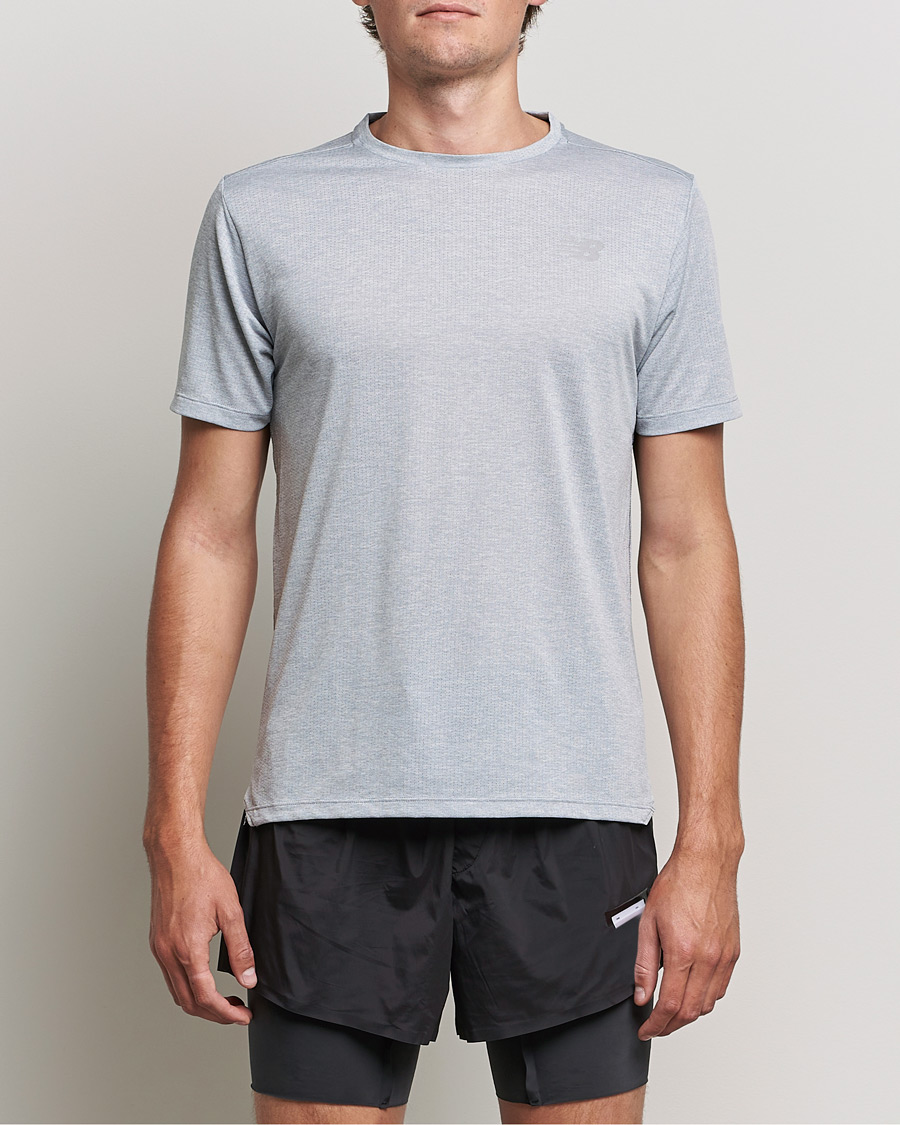 Men |  | New Balance Running | Impact Run Short Sleeve T-Shirt Athletic Grey