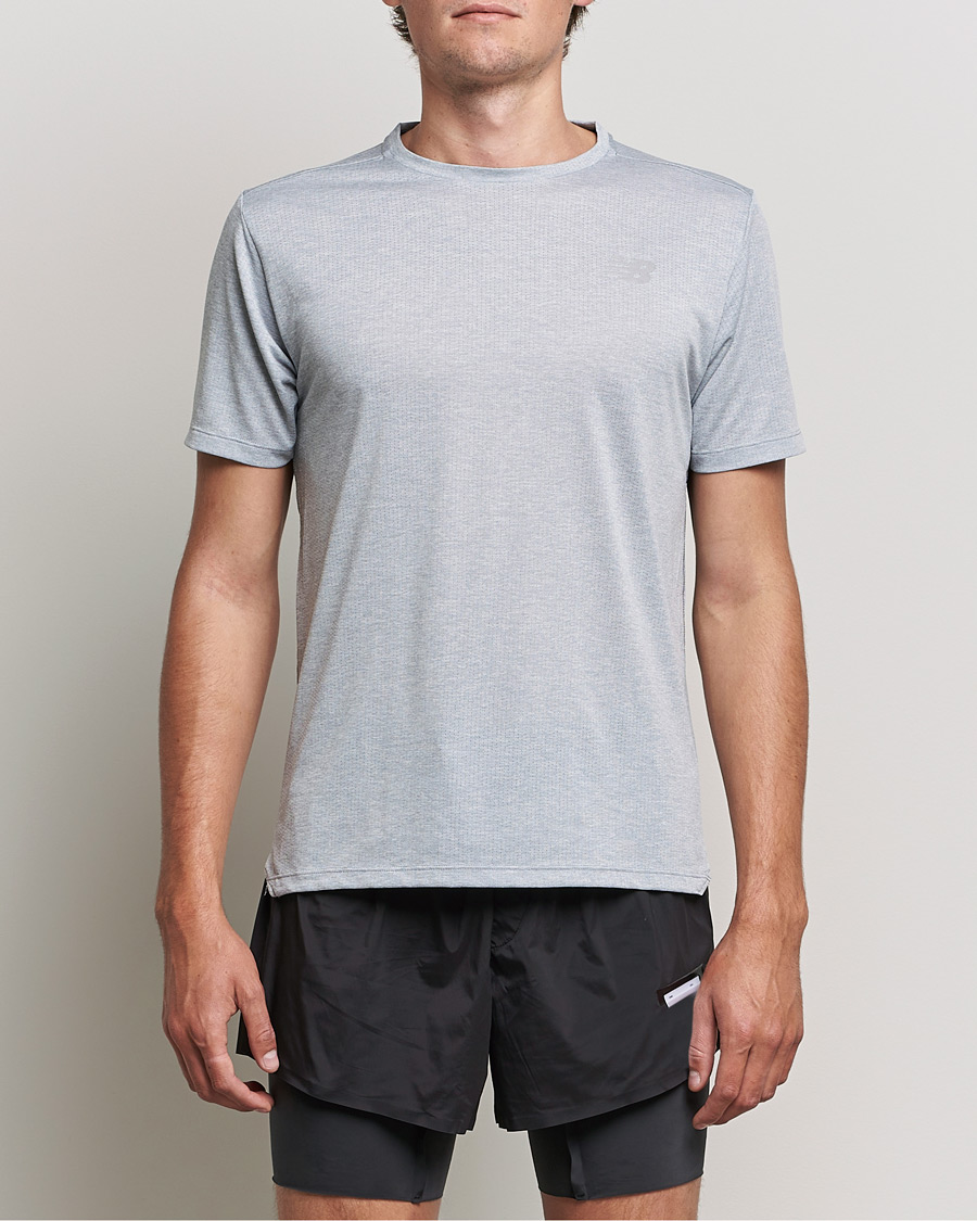 Men | T-Shirts | New Balance Running | Impact Run Short Sleeve T-Shirt Athletic Grey