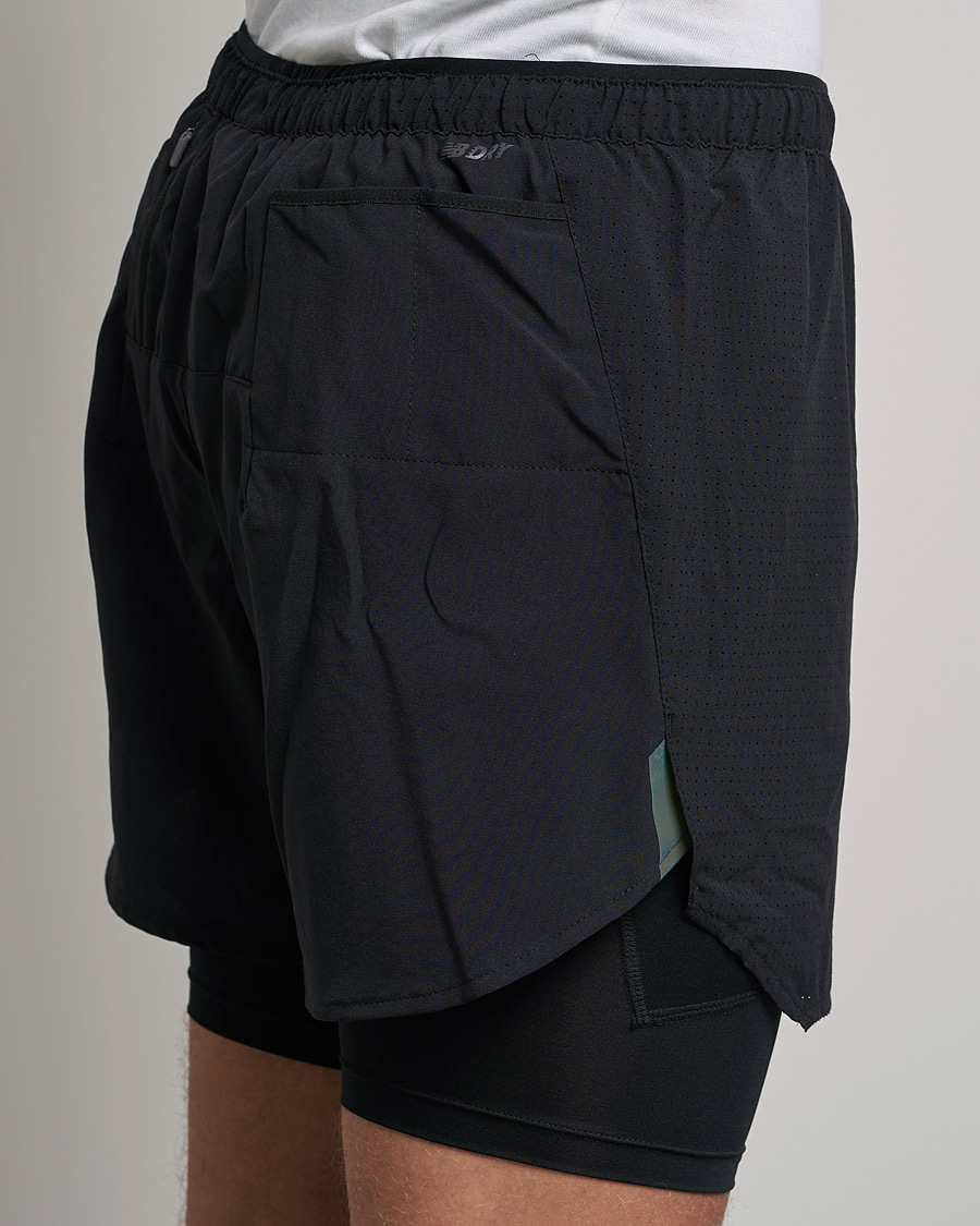 Men | Shorts | New Balance Running | Q Speed 2 in 1 Shorts Black