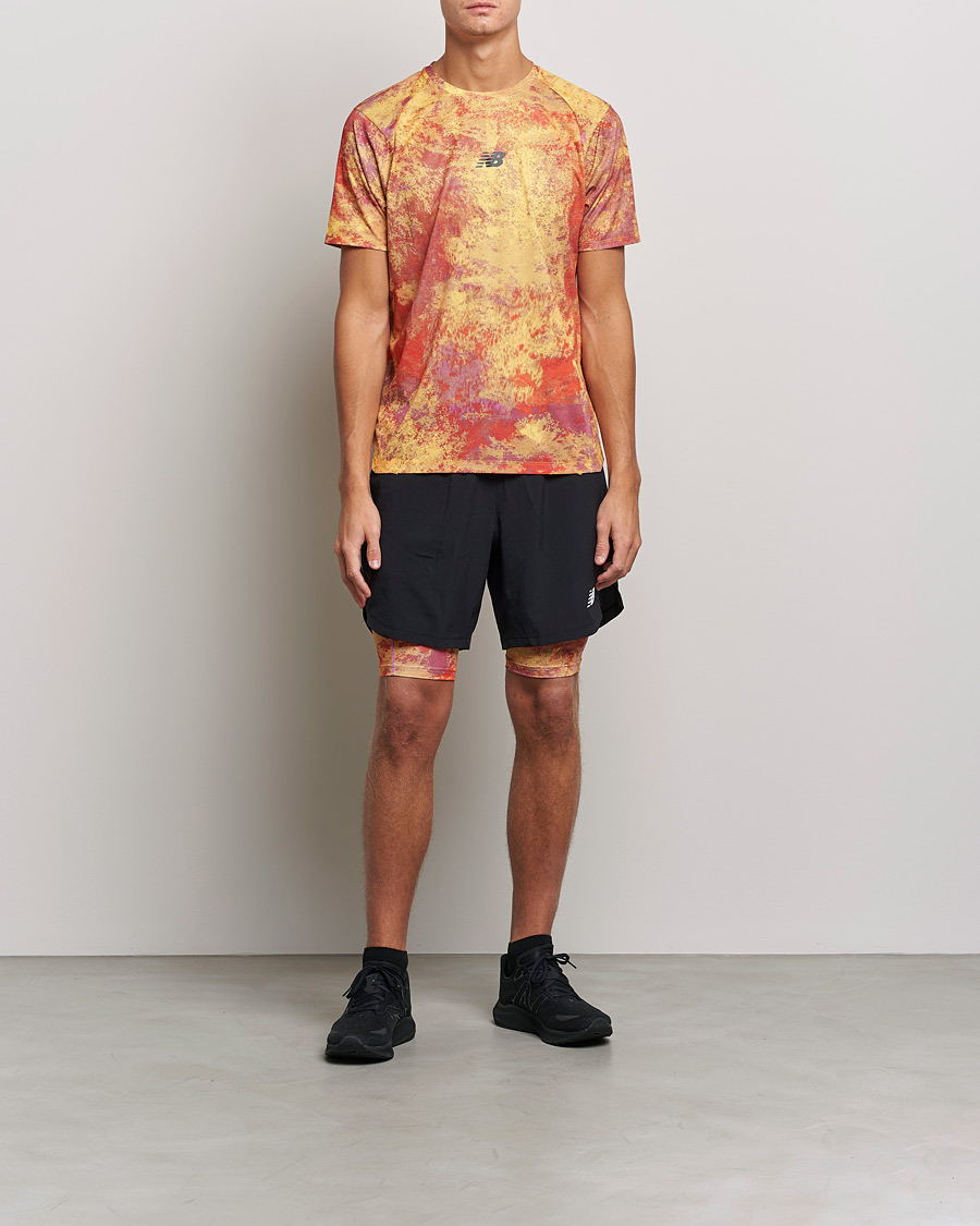 Men | T-Shirts | New Balance Running | All-Terrain Printed Short Sleeve Electric Purple