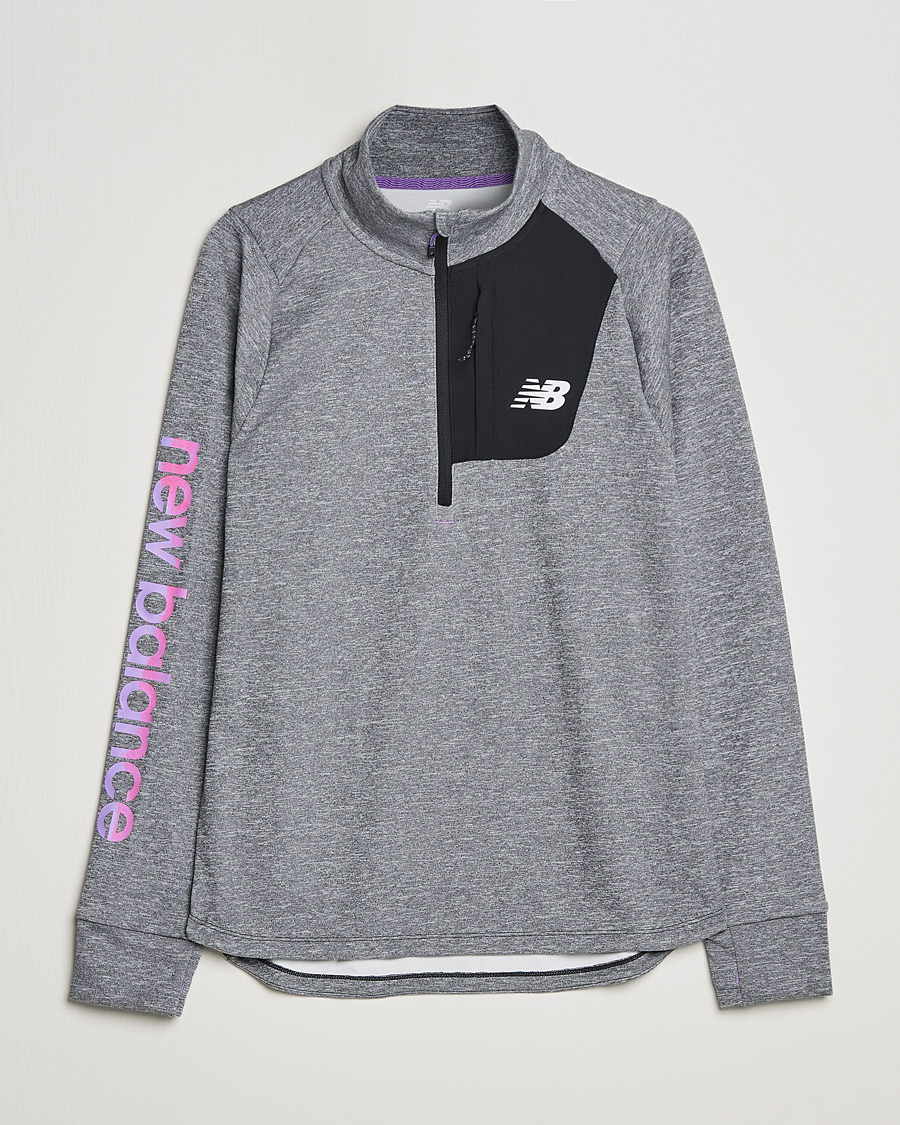 Men | Sweaters & Knitwear | New Balance Running | All-Terrain Half Zip Grey