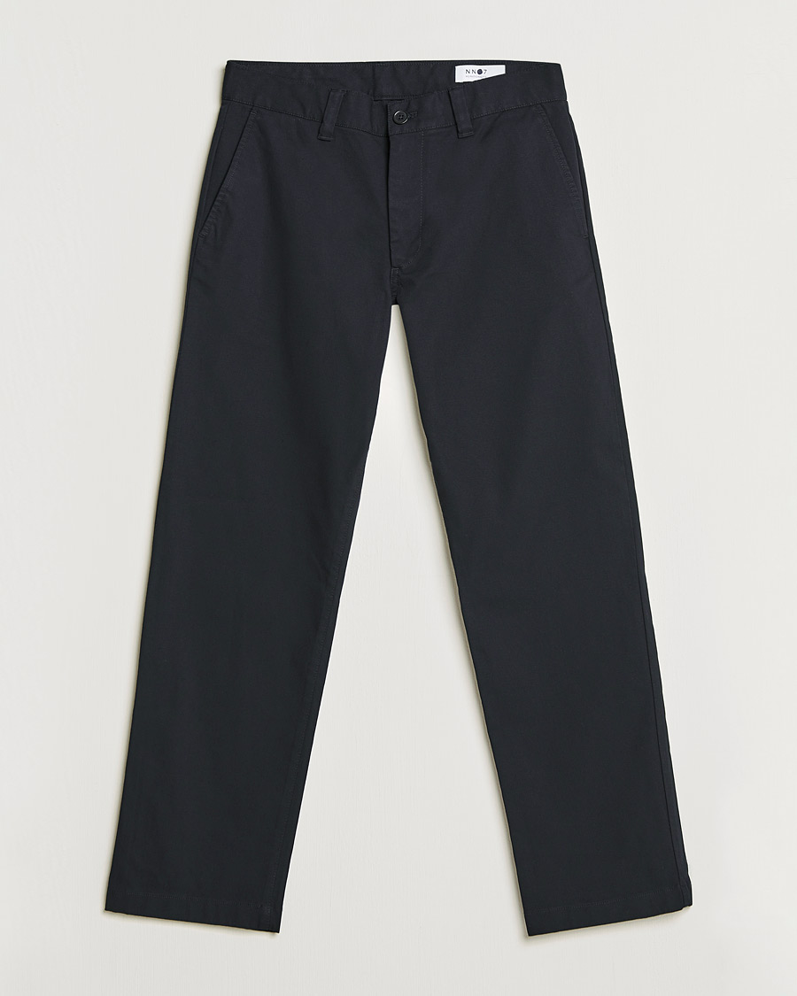 Men | Trousers | NN07 | Alex Straight Fit Cotton Chinos Black