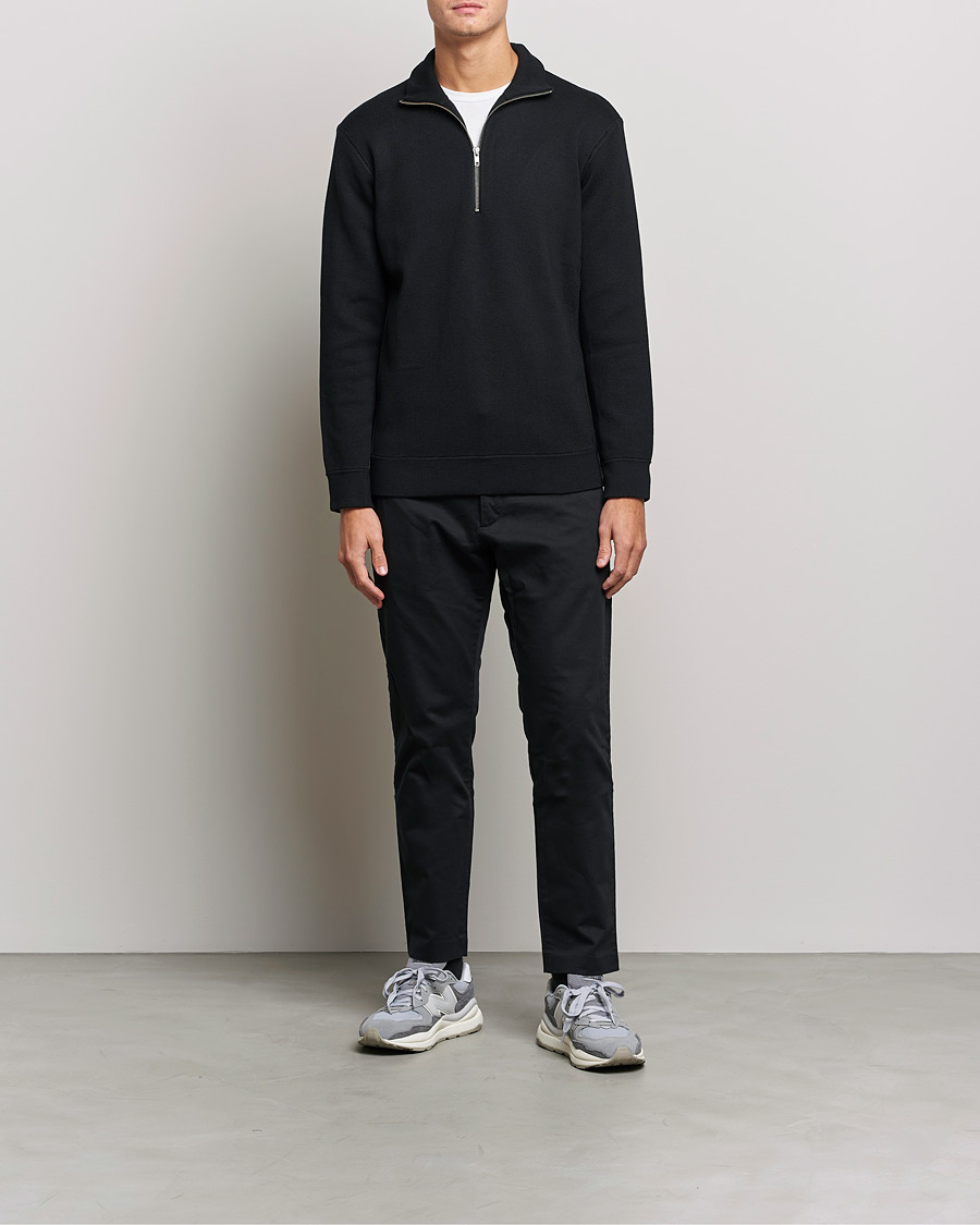 Men | Sweaters & Knitwear | NN07 | Luis Knitted Half-Zip Sweater Black