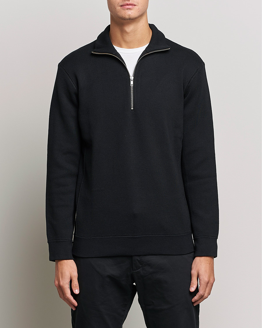 Men | Half-zip | NN07 | Luis Knitted Half-Zip Sweater Black