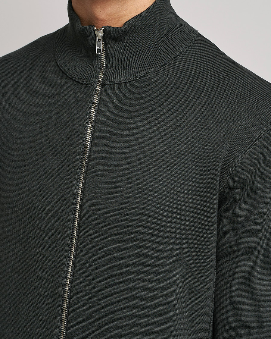 Men | Sweaters & Knitwear | NN07 | Luis Knitted Full-Zip Sweater Dark Army