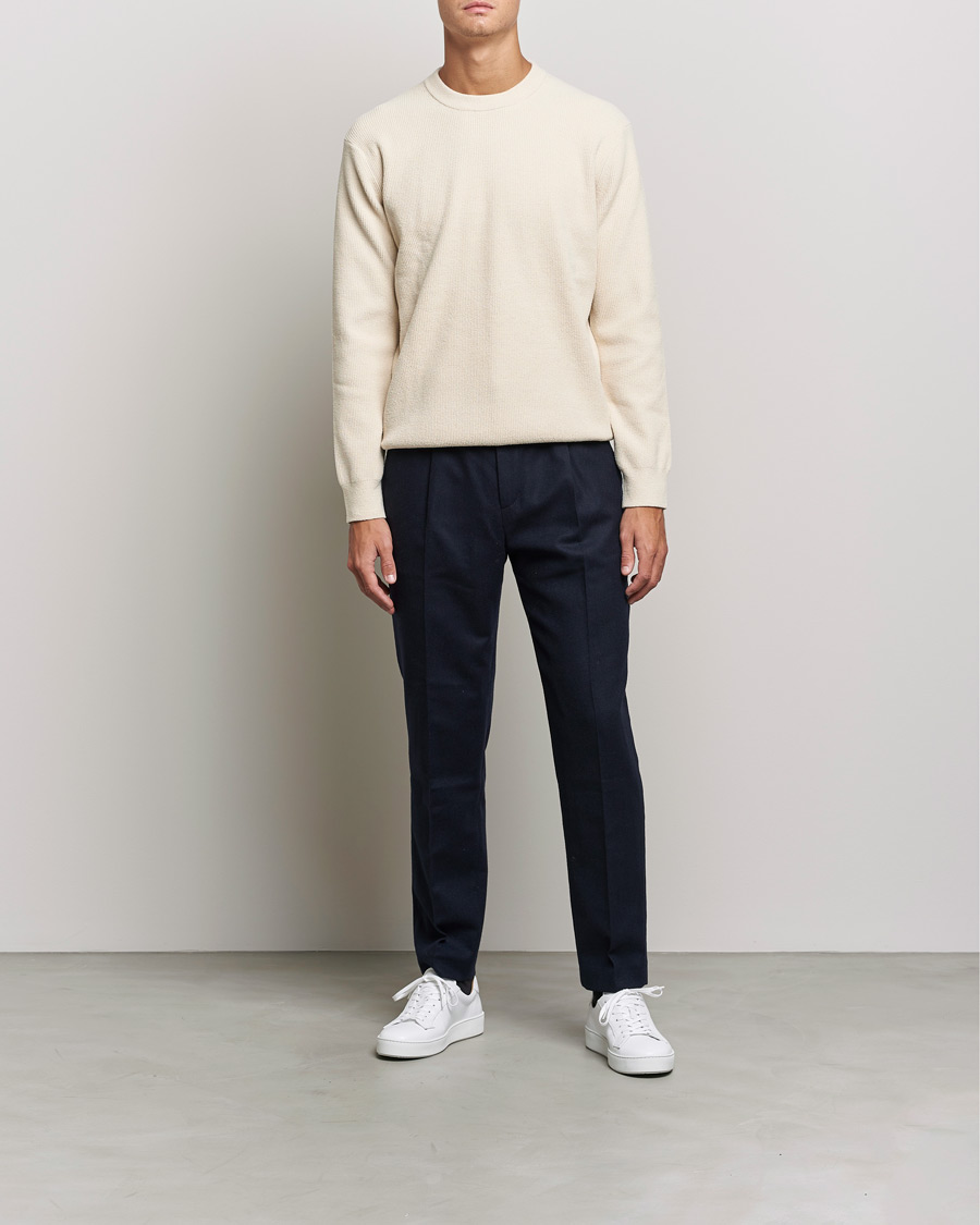 Men | Sweaters & Knitwear | NN07 | Danny Ribbed Knitted Sweater Ecru