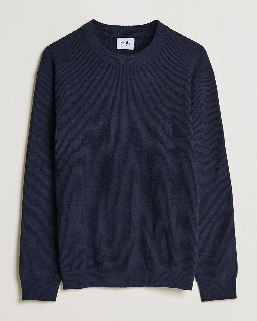 Men |  | NN07 | Danny Ribbed Knitted Sweater Navy