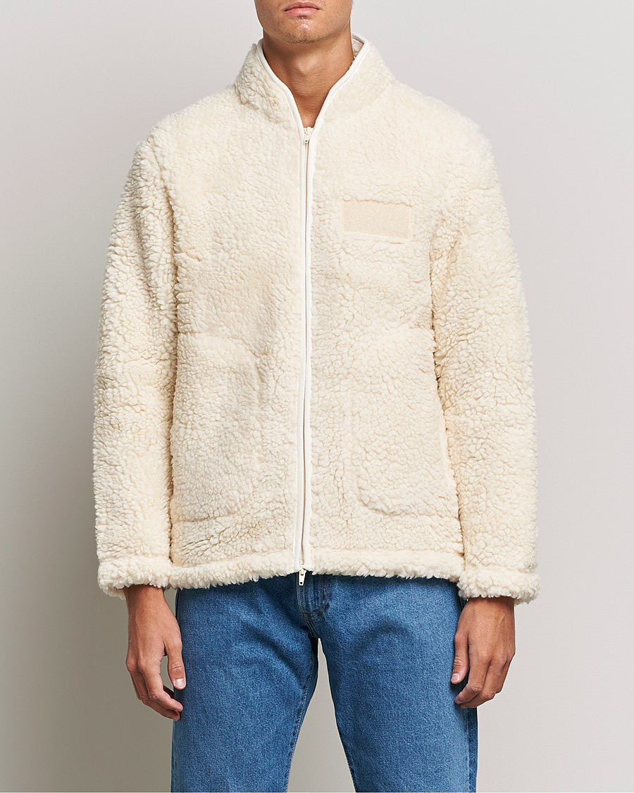 Men | Sweaters & Knitwear | NN07 | Morten Fleece Full Zip Ecru