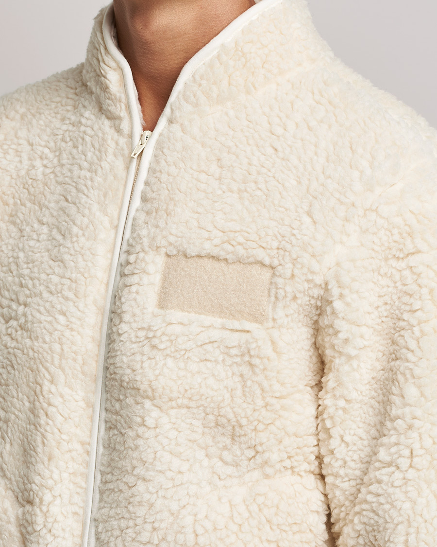 Men | Sweaters & Knitwear | NN07 | Morten Fleece Full Zip Ecru