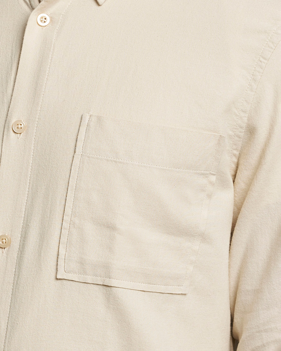 Men | Shirts | NN07 | Arne Brushed Flannel Shirt Ecru