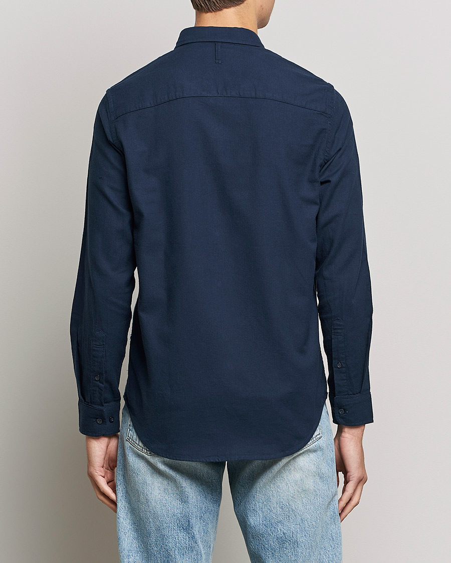 Men | Shirts | NN07 | Arne Brushed Flannel Shirt Navy Blue