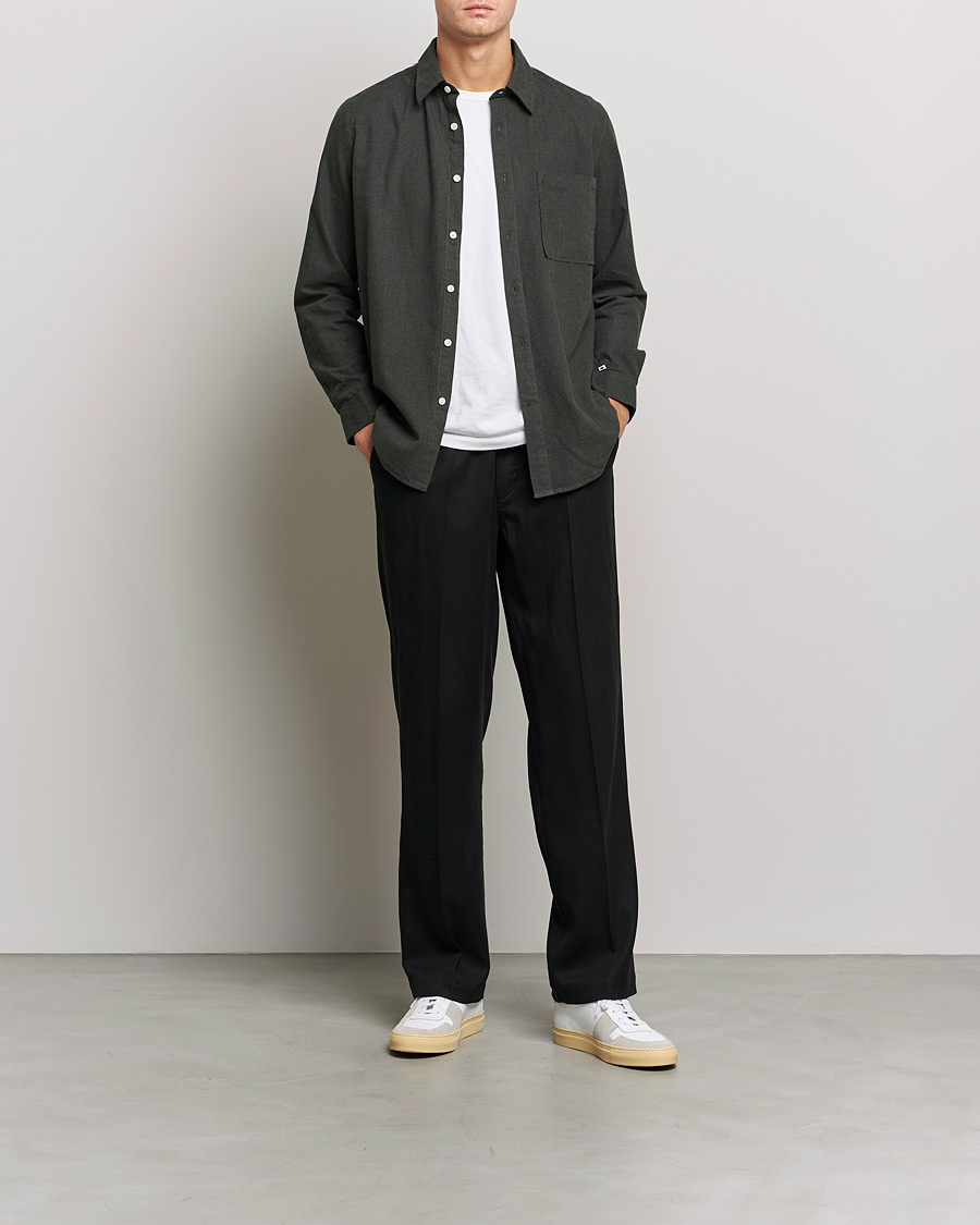 Men | Shirts | NN07 | Arne Flannel Shirt Army