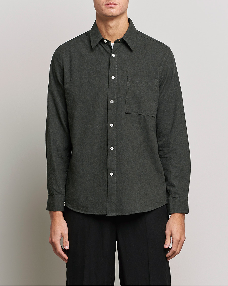 Men | Shirts | NN07 | Arne Flannel Shirt Army