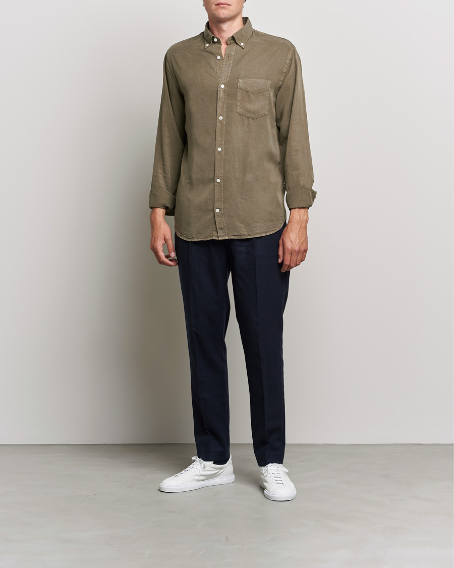 Men | Shirts | NN07 | Levon Tencel Shirt Dark Clay