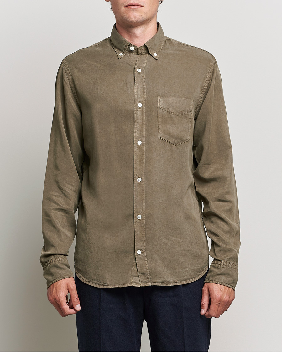 Men | Shirts | NN07 | Levon Tencel Shirt Dark Clay