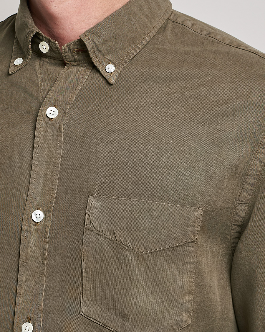 Men | Shirts | NN07 | Levon Tencel Shirt Dark Clay