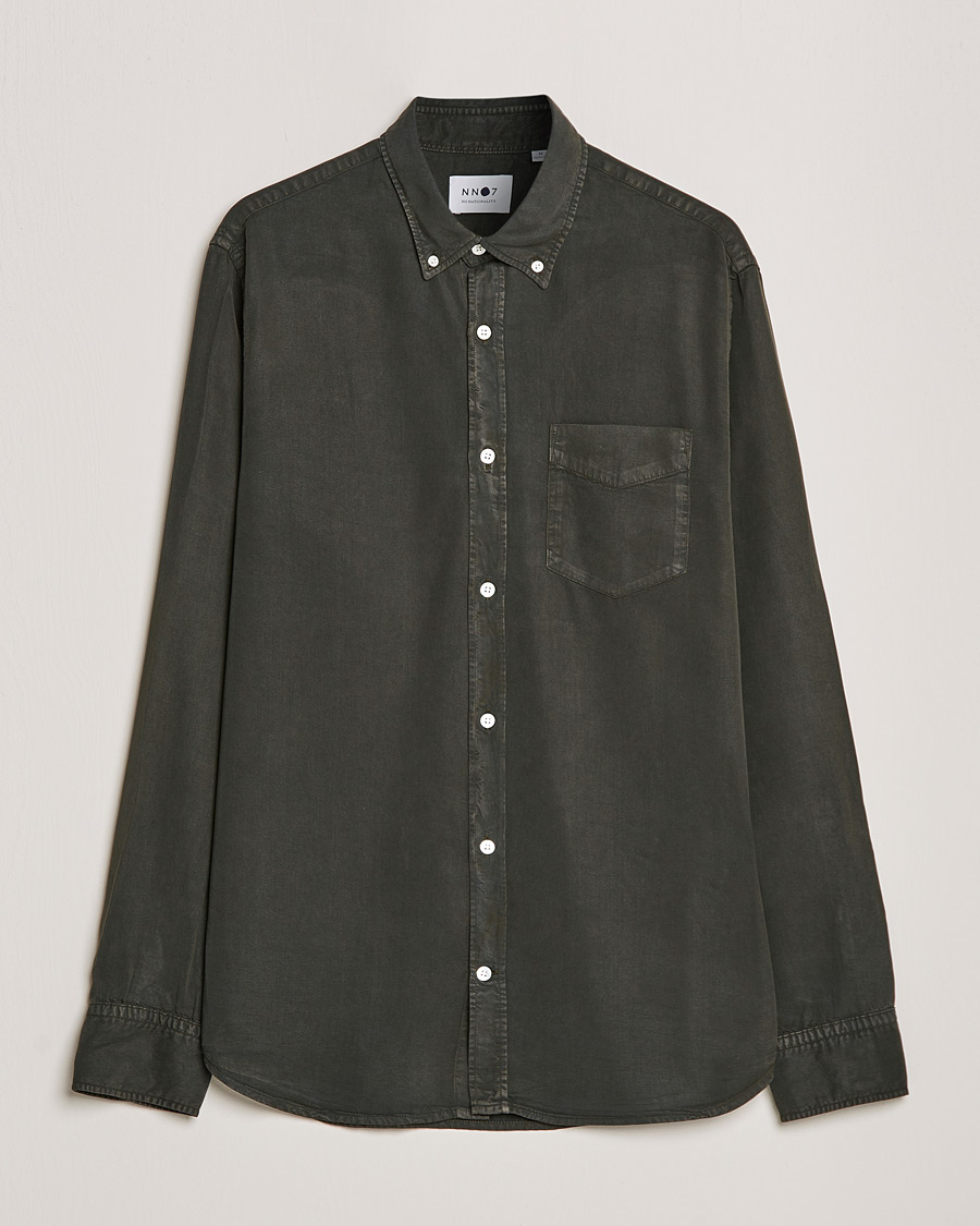 Men | Shirts | NN07 | Levon Tencel Shirt Dark Army