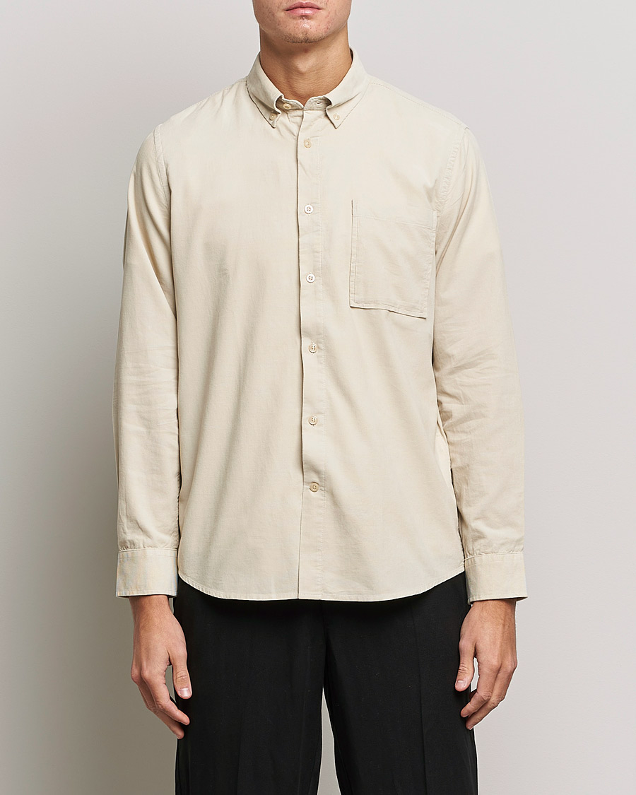 Men | Shirts | NN07 | Arne Corduroy Shirt Ecru