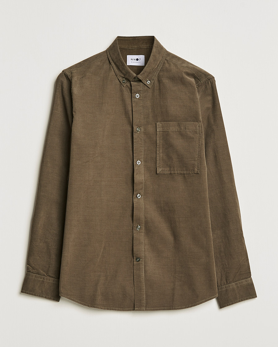 Men | Shirts | NN07 | Arne Corduroy Shirt Dark Clay