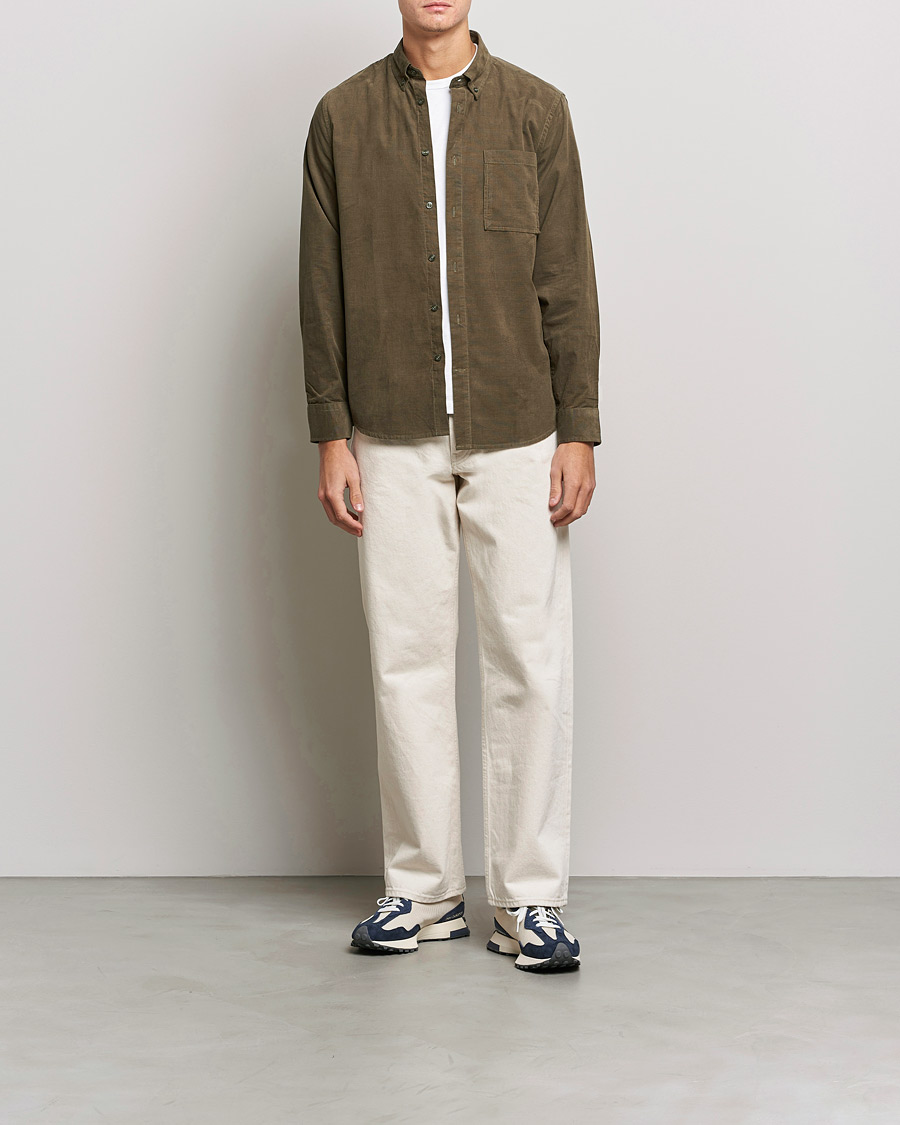 Men | Shirts | NN07 | Arne Corduroy Shirt Dark Clay