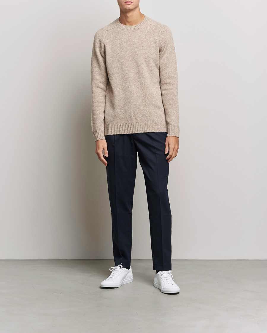 Men | Sweaters & Knitwear | NN07 | Nathan Brushed Crew Neck Khaki