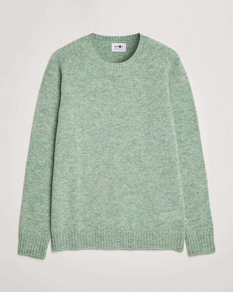 Men | Sweaters & Knitwear | NN07 | Nathan Brushed Crew Neck Dusty Green
